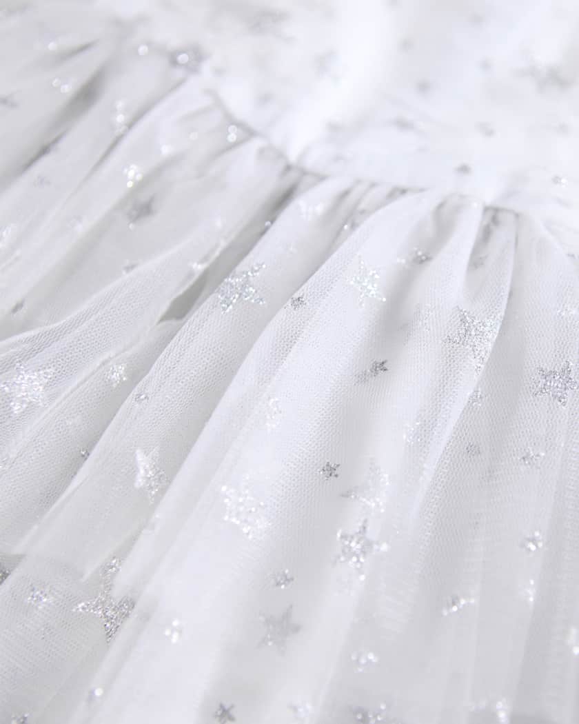 Girl's Claudette Starry Tiered Tulle Dress, Size 6M-4