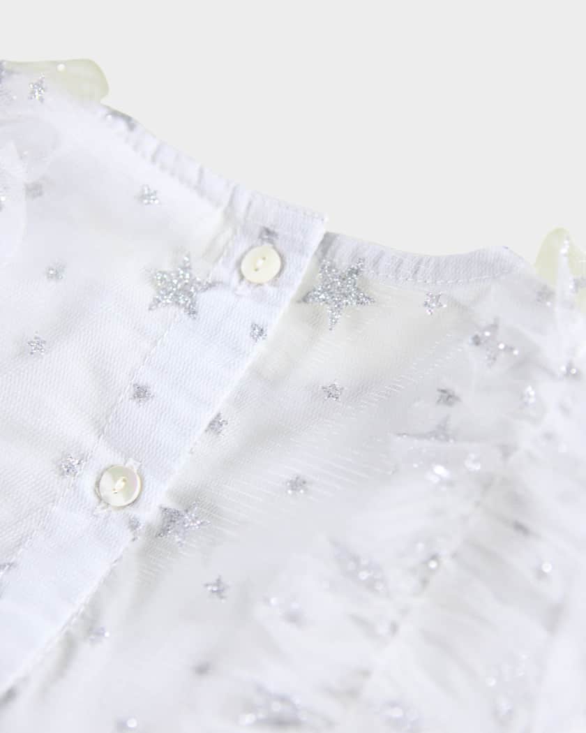 Girl's Claudette Starry Tiered Tulle Dress, Size 6M-4