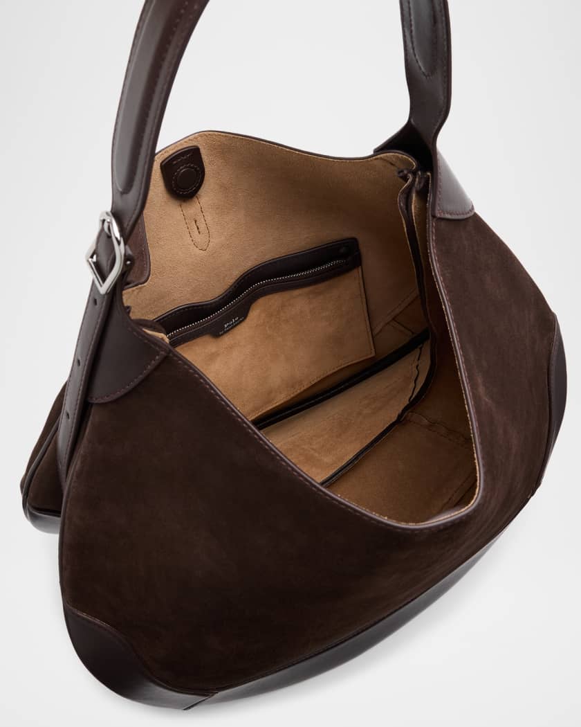 Polo ID Suede Large Shoulder Bag