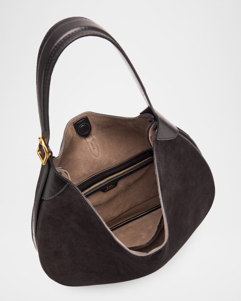 Polo ID Suede Large Shoulder Bag