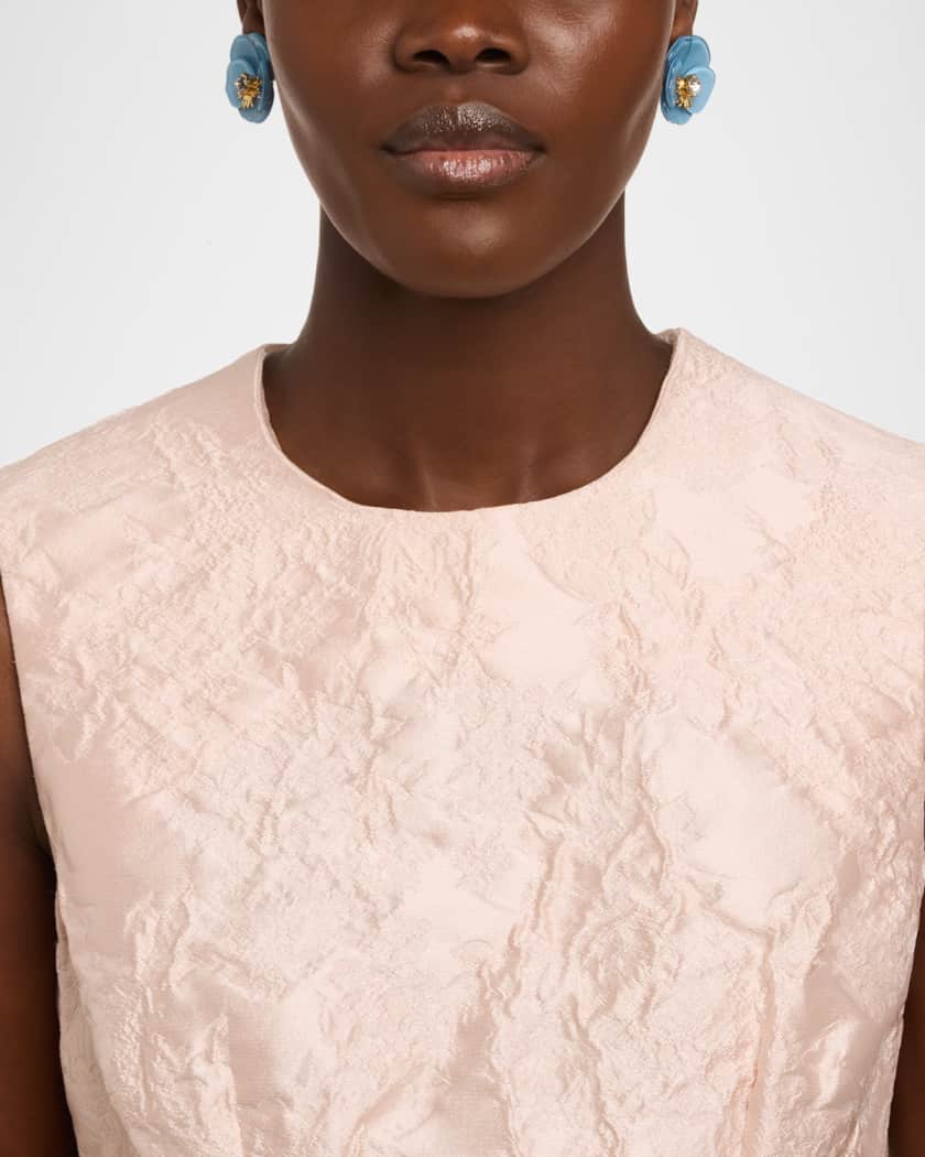 Pansy Button Earrings