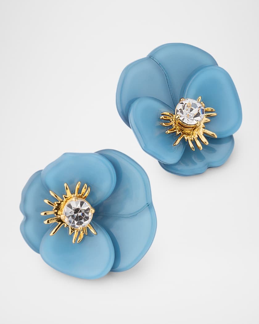 Pansy Button Earrings