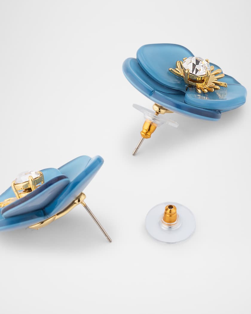 Pansy Button Earrings