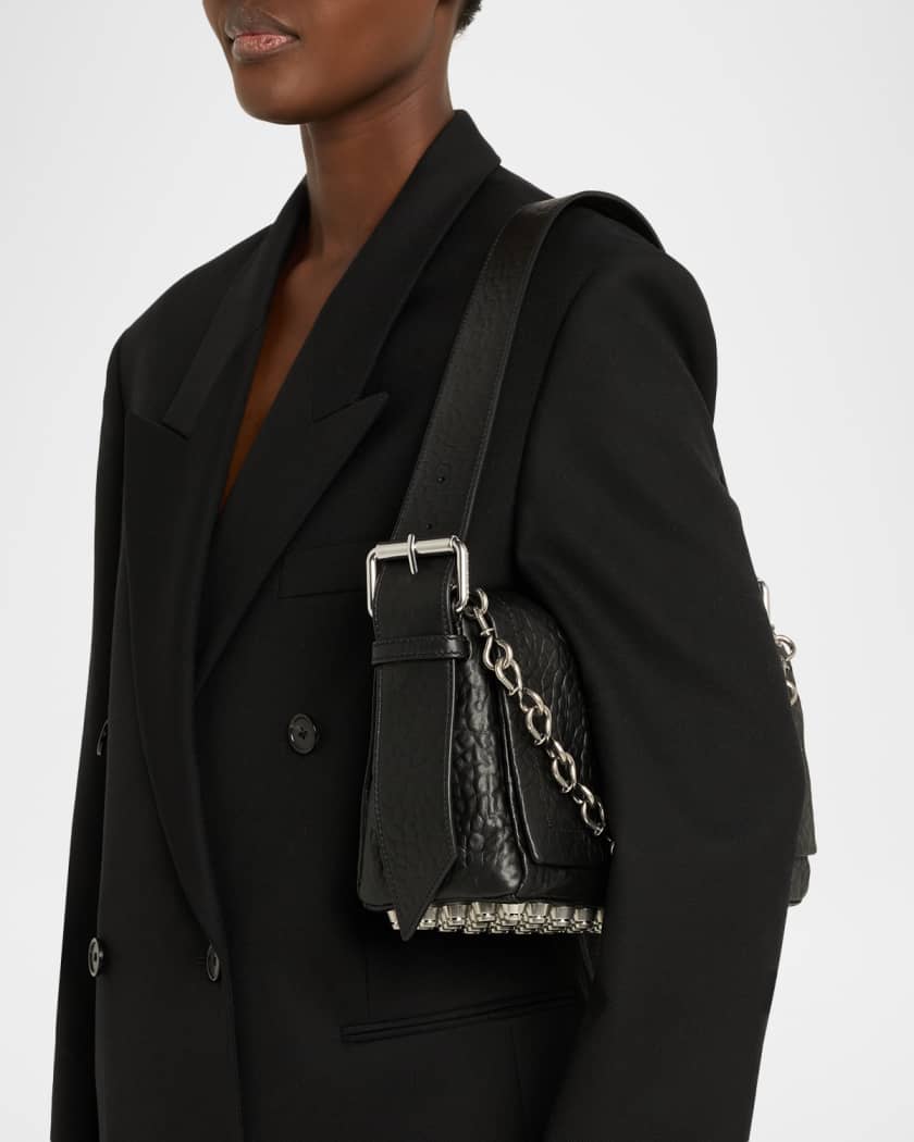 Alexander Wang Ricco Chain-Embellished Leather Shoulder Bag