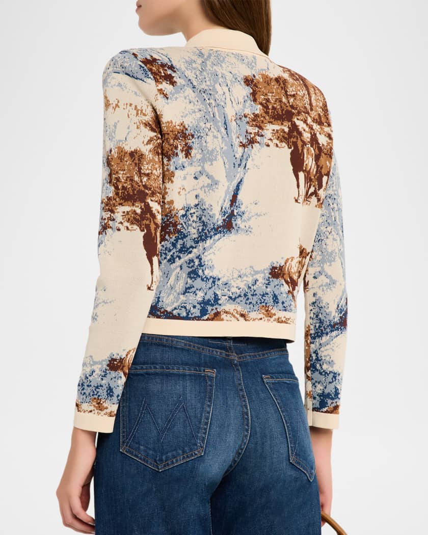 Western Toile Osiris Jacquard Cardigan