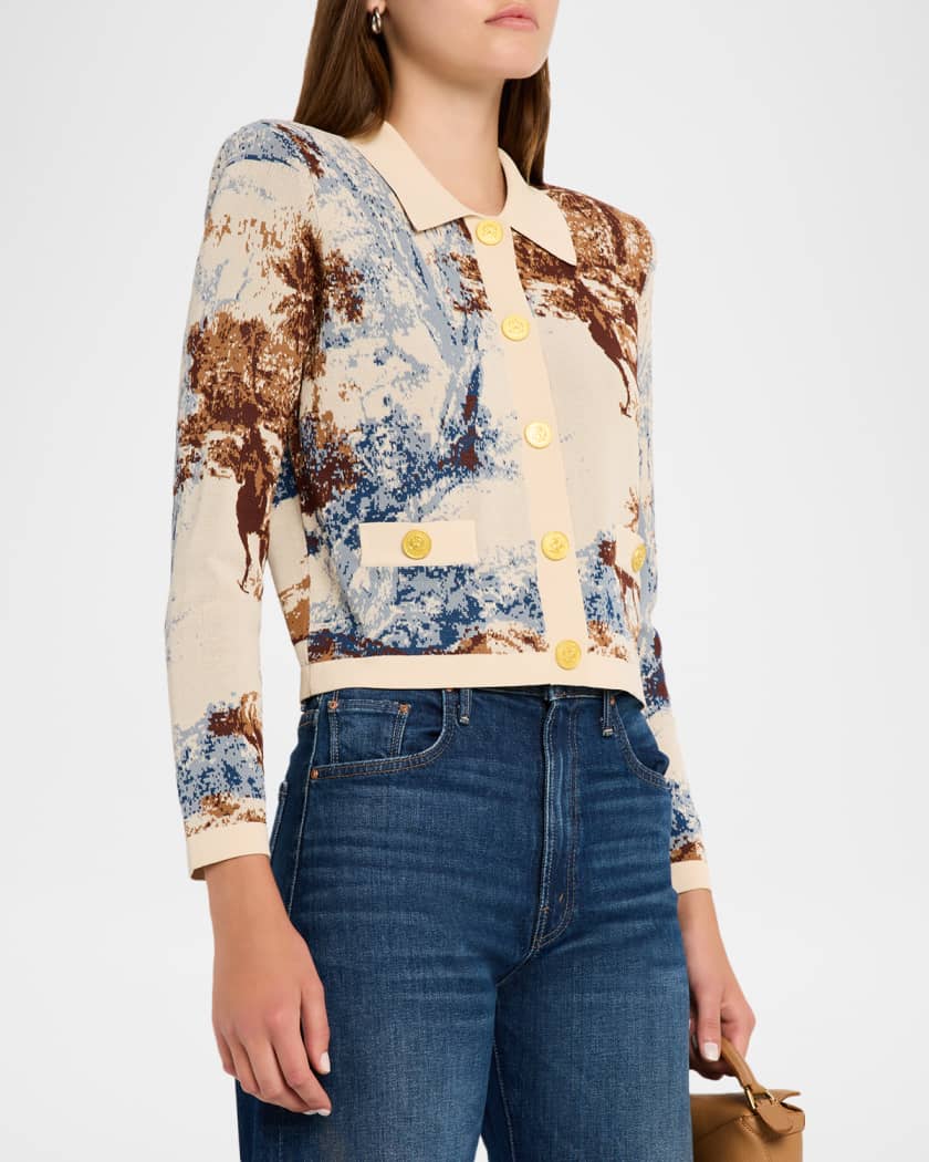 Western Toile Osiris Jacquard Cardigan