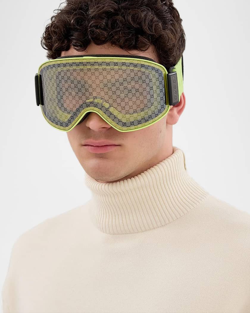 オッシー様　2-17,4-37,7-98 Gucci Men's Ski Mask 99mm Logo-Detail Acetate Goggles | Neiman Marcus