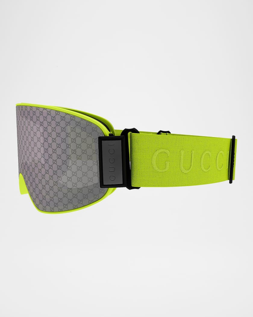 Gucci Men's Ski Mask 99mm Logo-Detail Acetate Goggles | Neiman Marcus