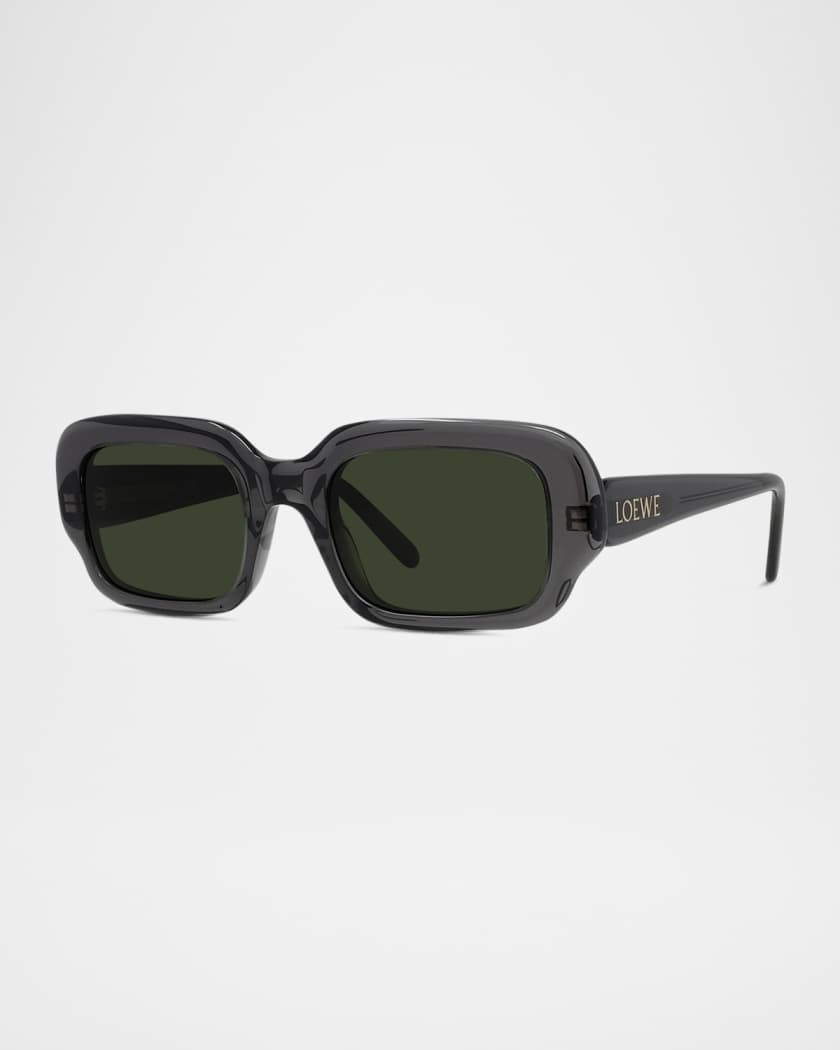Loewe Men's Sigma Slim Acetate Rectangle Sunglasses | Neiman