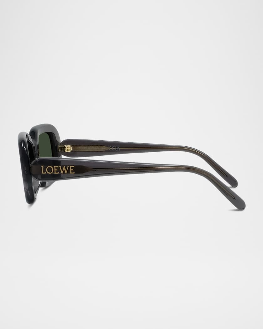 Loewe Men's Sigma Slim Acetate Rectangle Sunglasses | Neiman