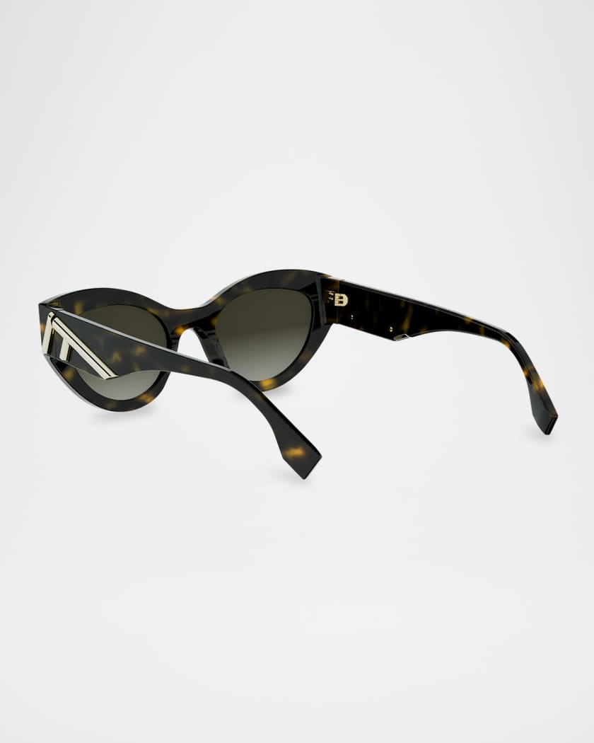 Fendi Fendi First Havana Acetate Cat-Eye Sunglasses Neiman Marcus