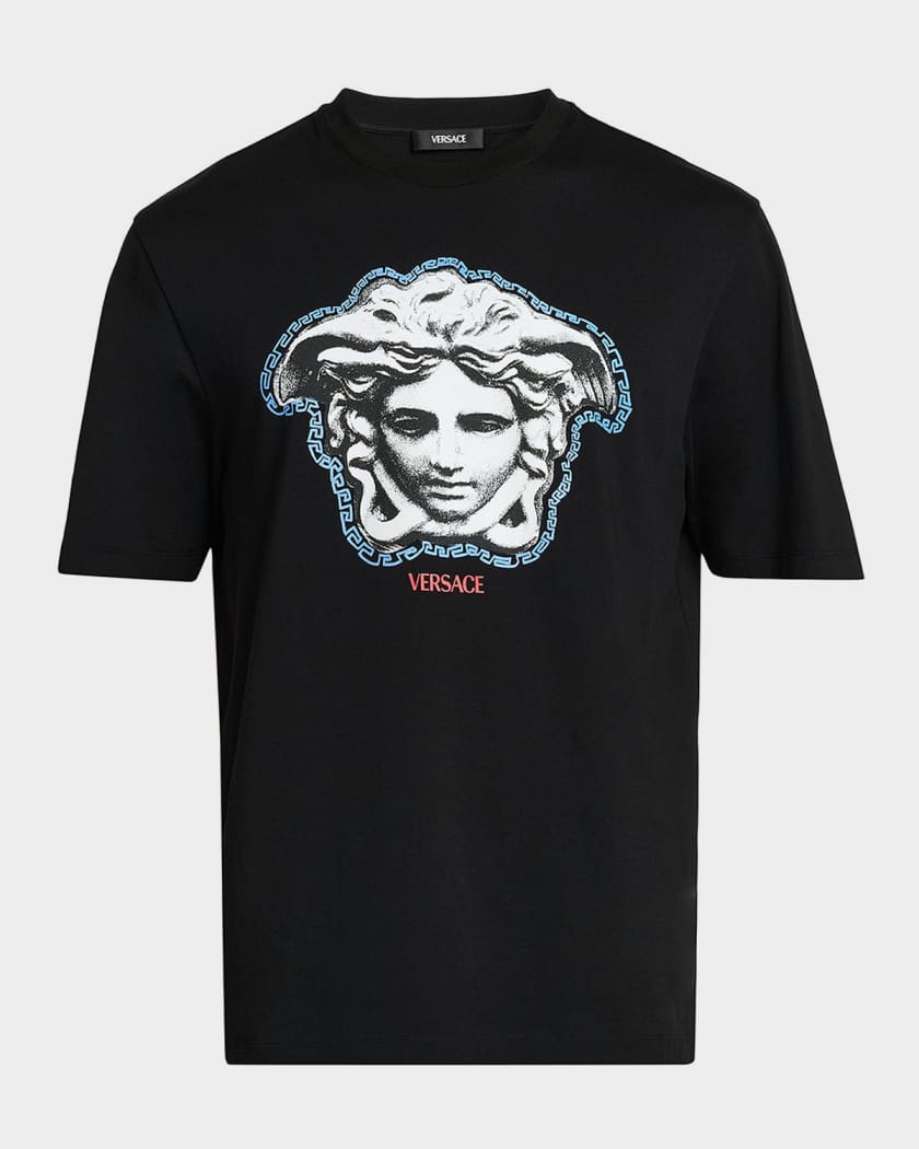 Versace Men's Sculptural Medusa Cotton Jersey T-Shirt | Neiman Marcus