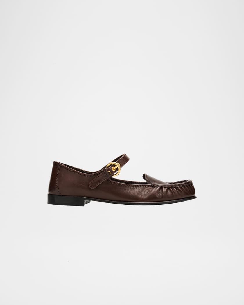 【lemon】Miu Miu Leather Mary Janes Miu Miu Leather Mary Jane Loafers | Neiman Marcus