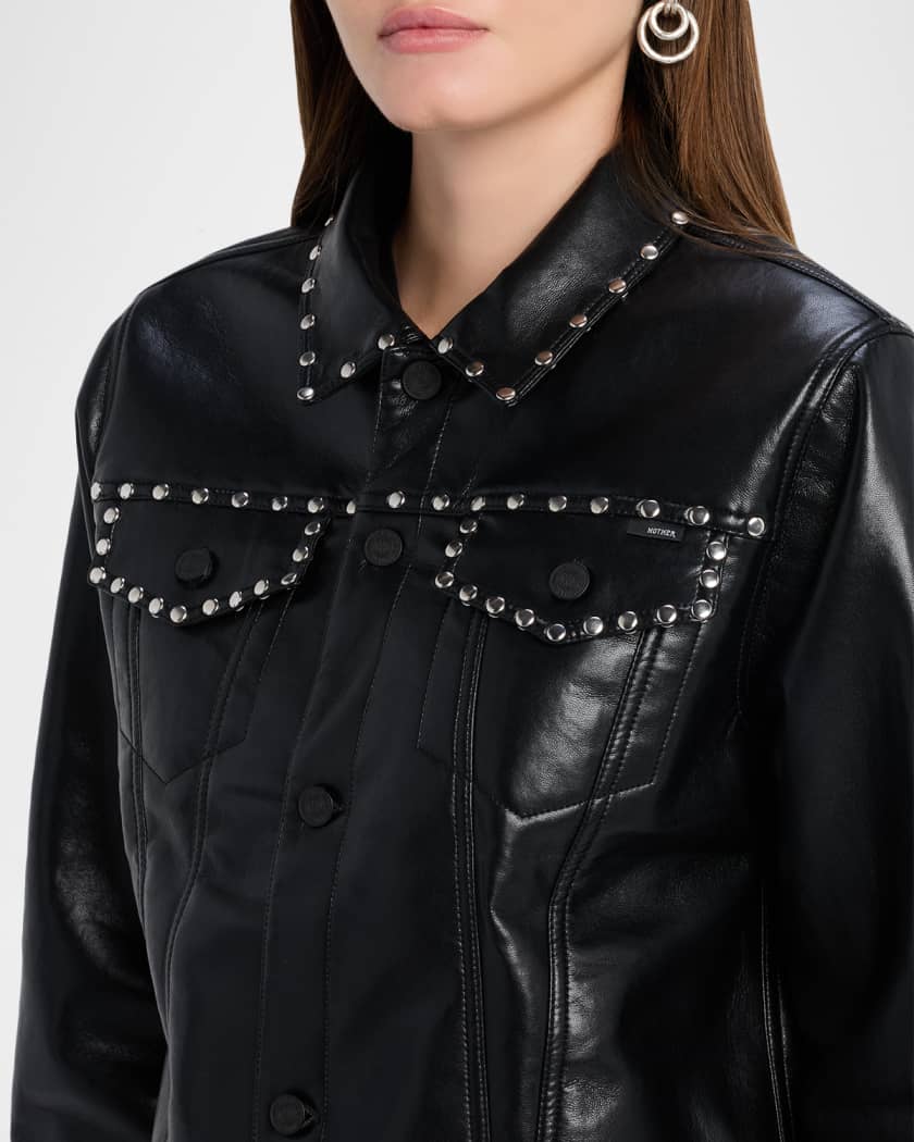 まゆみ✨archive COMME CA DU MODE leather MOTHER The Bruiser Faux Leather Jacket | Neiman Marcus