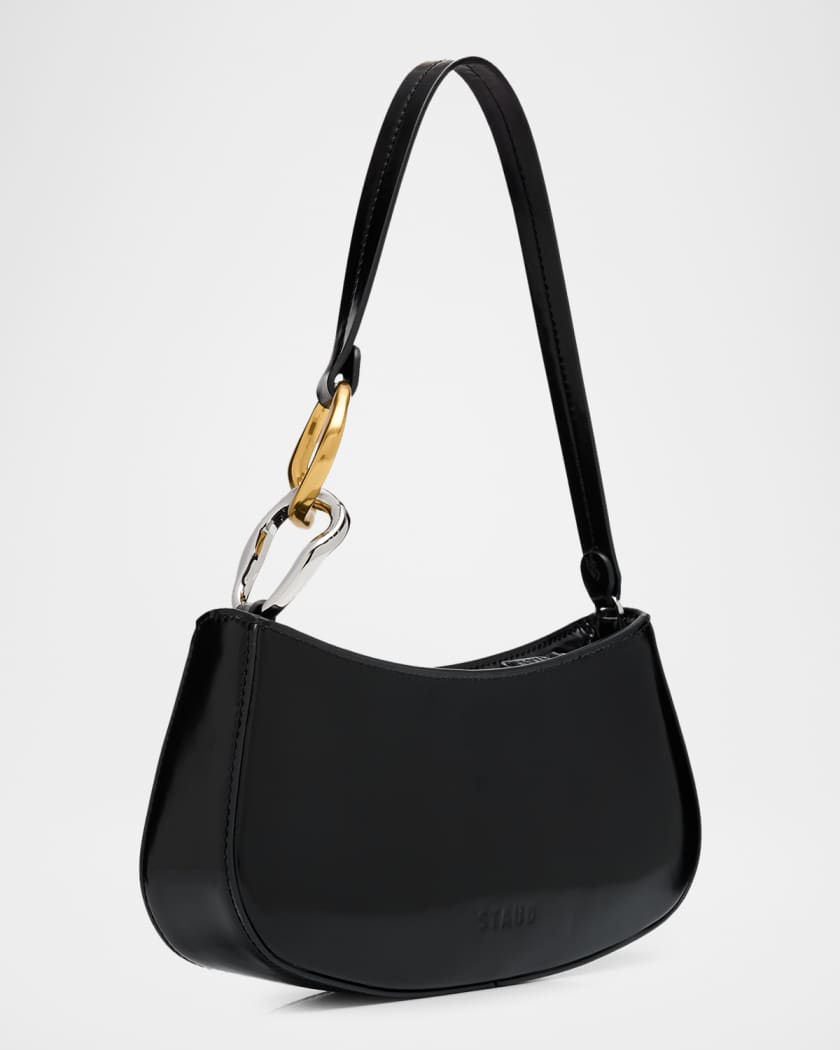 Ollie Curved Leather Shoulder Bag