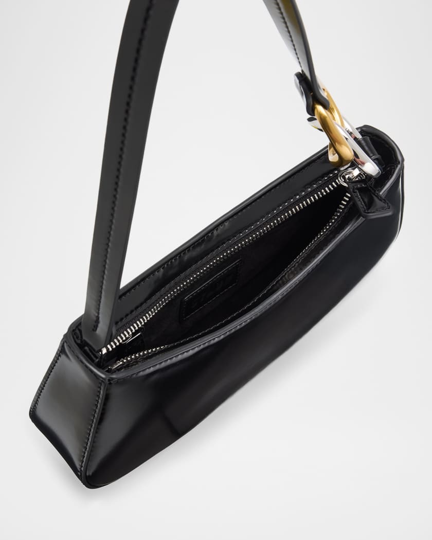Ollie Curved Leather Shoulder Bag