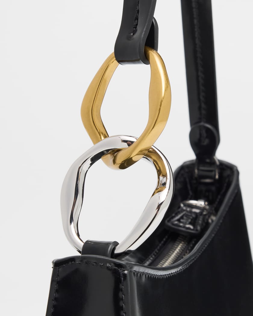 Ollie Curved Leather Shoulder Bag