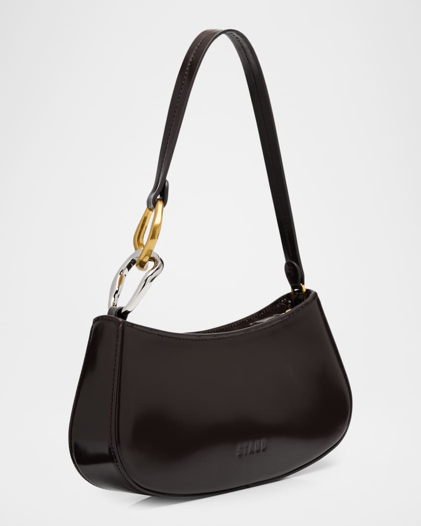 Ollie Curved Leather Shoulder Bag