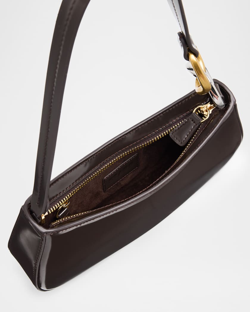 Ollie Curved Leather Shoulder Bag