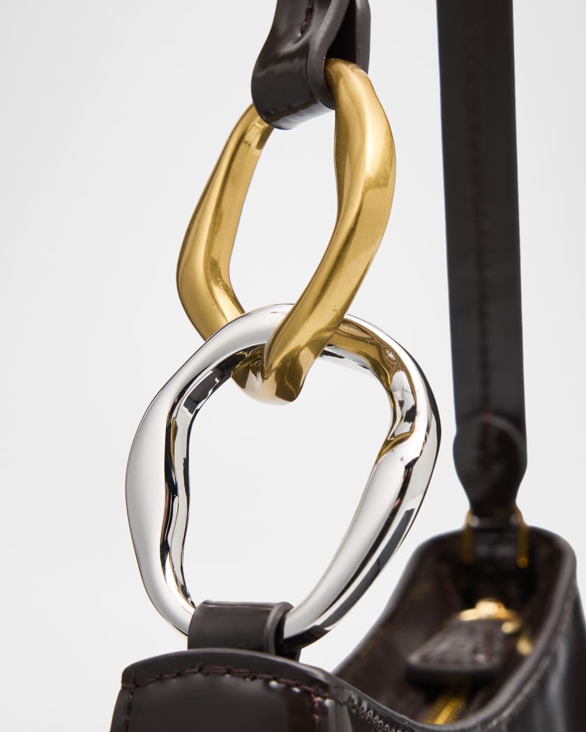 Ollie Curved Leather Shoulder Bag