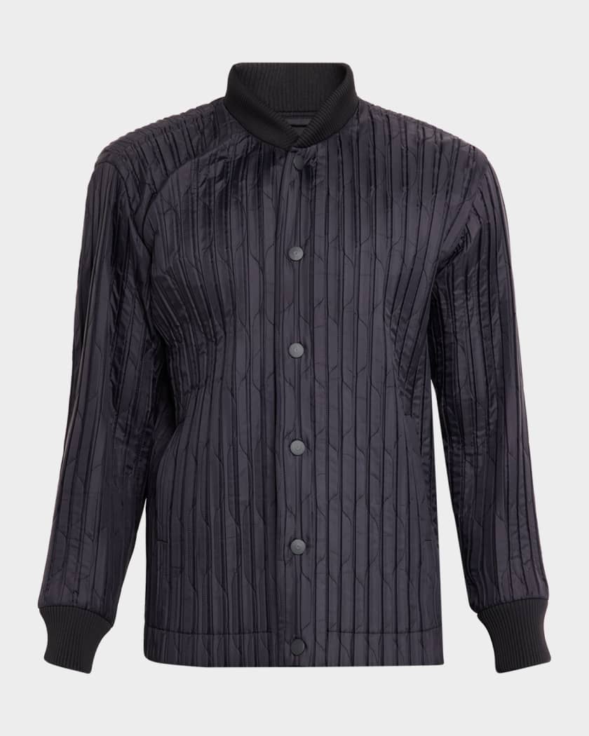 Homme Plisse Issey Miyake Men's Padded Pleats Bomber Jacket