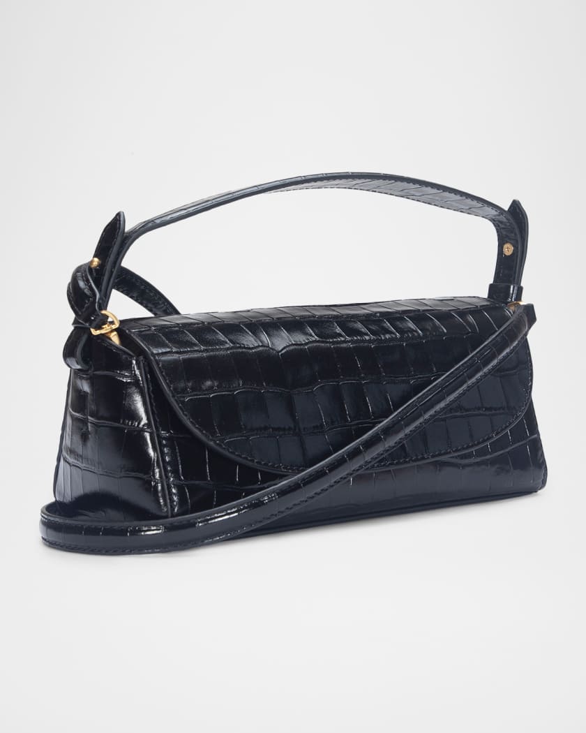 Sabrina Croc-Effect Leather Crossbody Bag