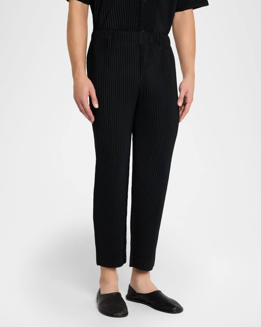 Homme Plisse Issey Miyake Men's Basics Pleated Straight-Leg Pants