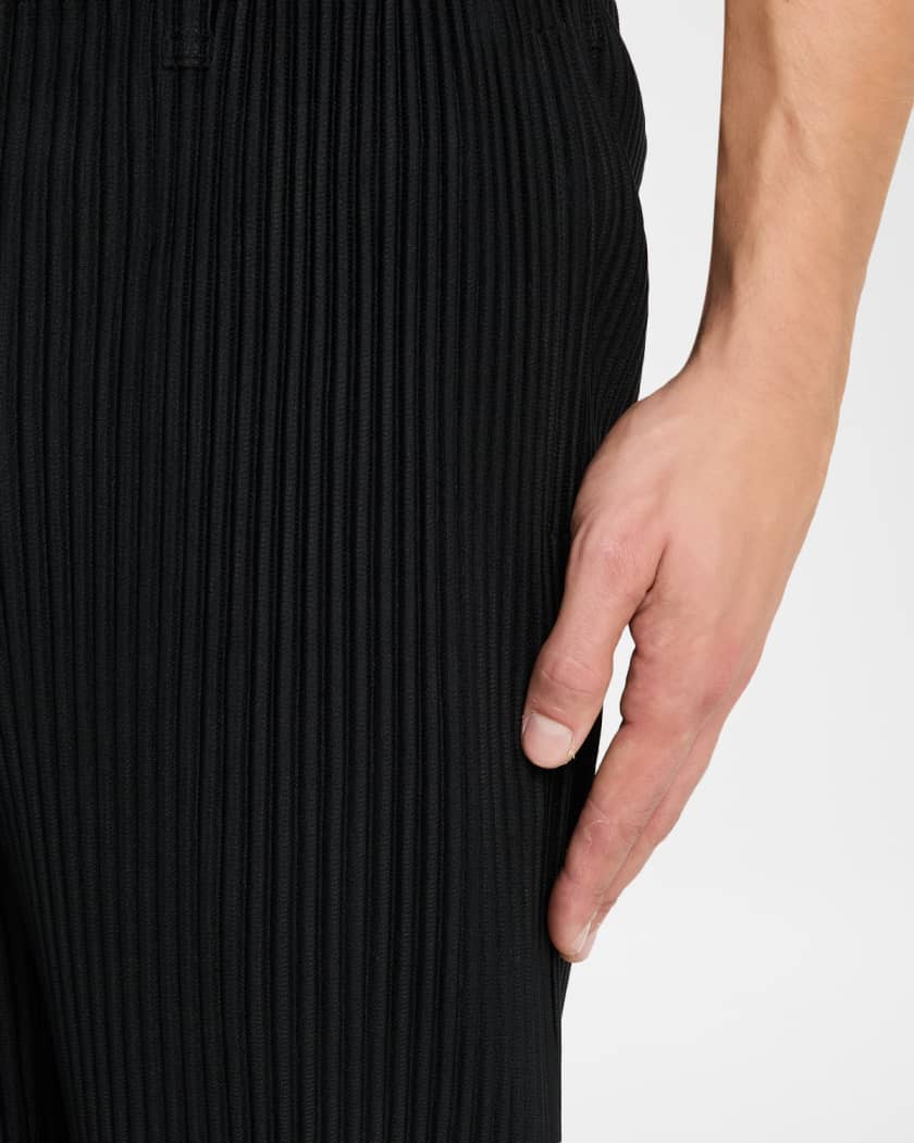 Homme Plisse Issey Miyake Men's Basics Pleated Straight-Leg Pants