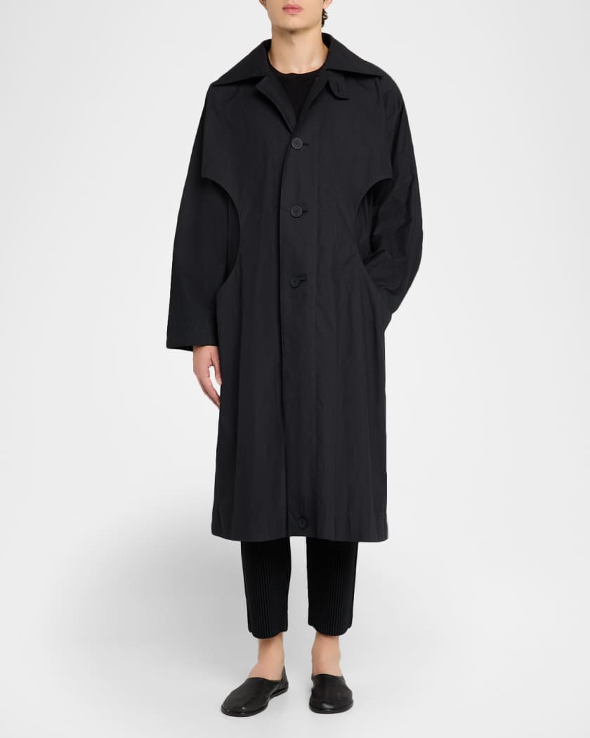 新作HOMME PLISSÉ ISSEY MIYAKE CAVITY COAT Homme Plisse Issey Miyake Men's Cavity Long Coat | Neiman Marcus