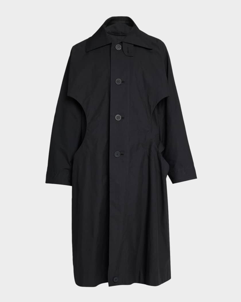 Homme Plisse Issey Miyake Men's Cavity Long Coat | Neiman Marcus