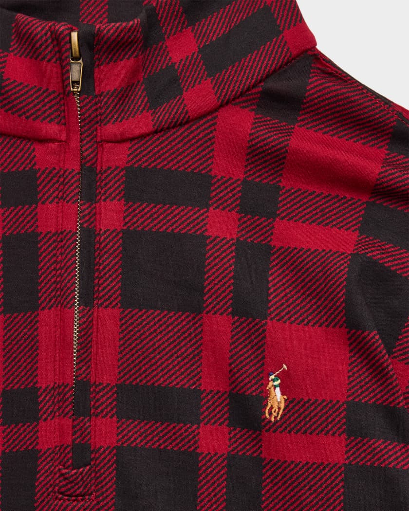 Polo Ralph Lauren Boy's Plaid Cotton Interlock Pullover, Size S-XL