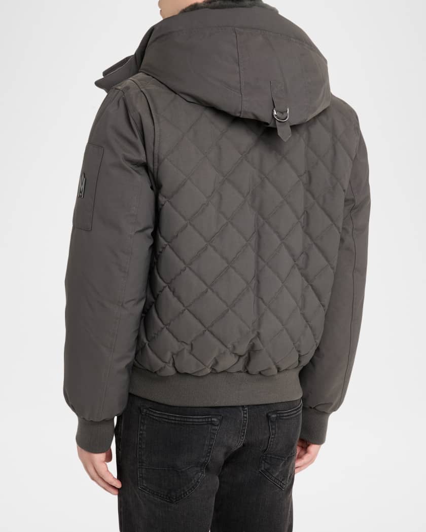 ジャケット・アウター Mack Mackage Men's Iker-Z 2-in-1 Down Bomber with Removable Shearling