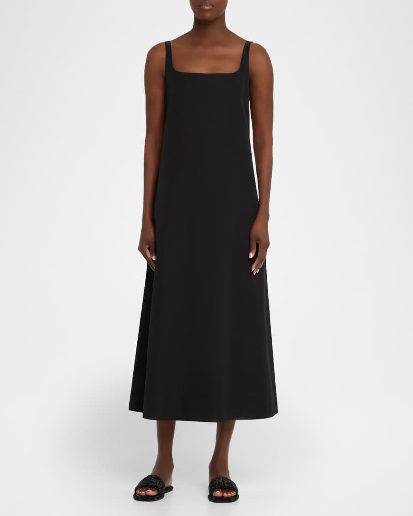 Double T Pave Leather Slide Sandals