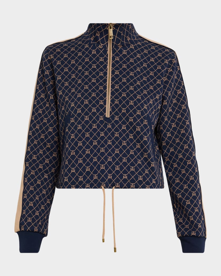 The Upside Ezra Morgan Monogram Quarter-Zip Pullover | Neiman Marcus