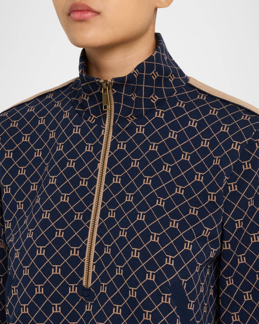The Upside Ezra Morgan Monogram Quarter-Zip Pullover | Neiman Marcus