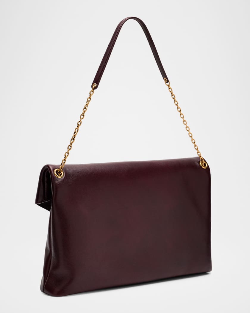 YSL Envelope Flap Shoulder Bag in Leather