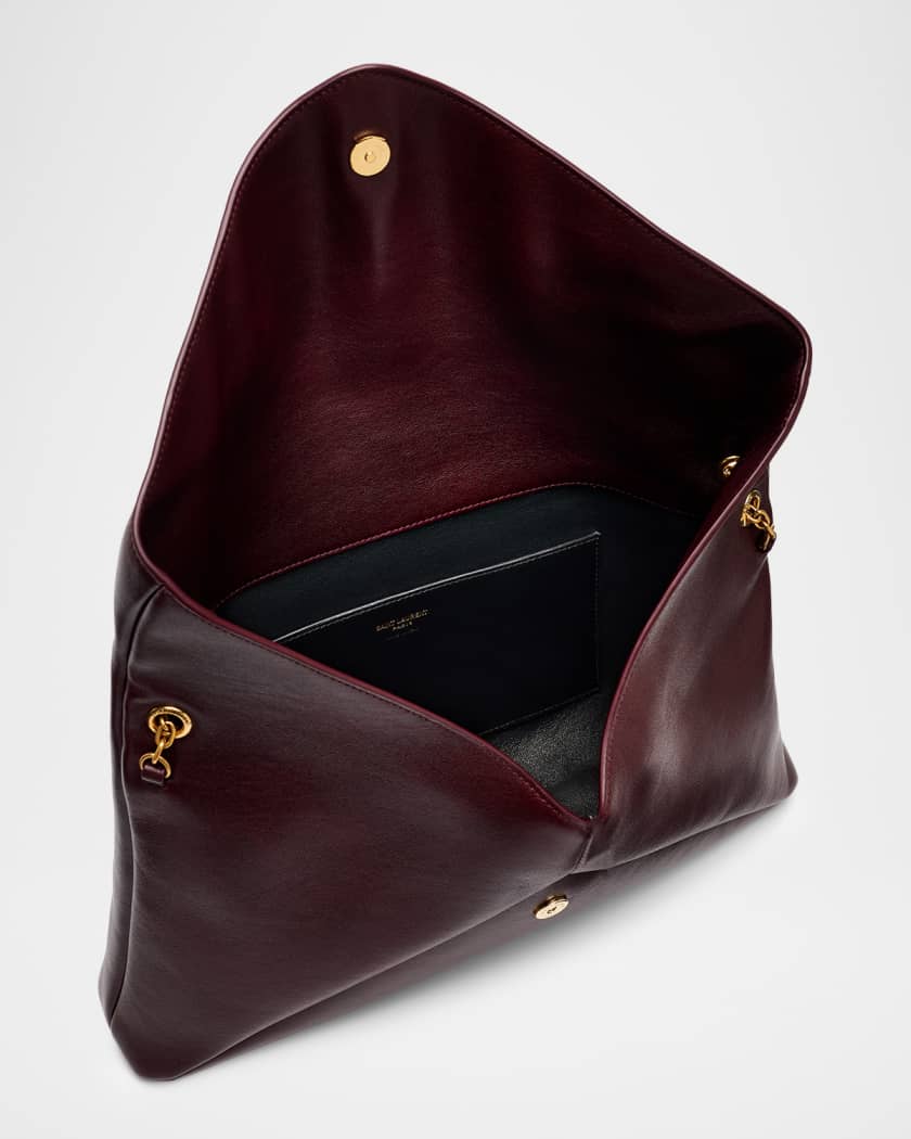 YSL Envelope Flap Shoulder Bag in Leather