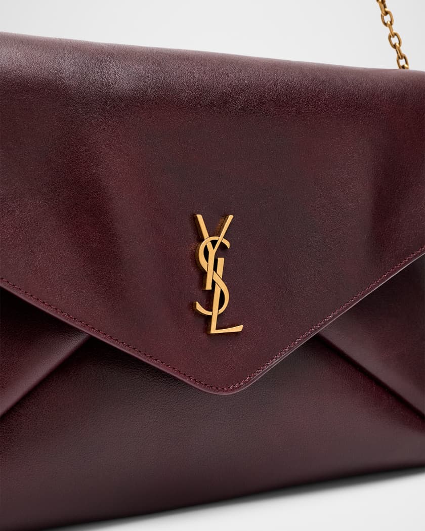 YSL Envelope Flap Shoulder Bag in Leather
