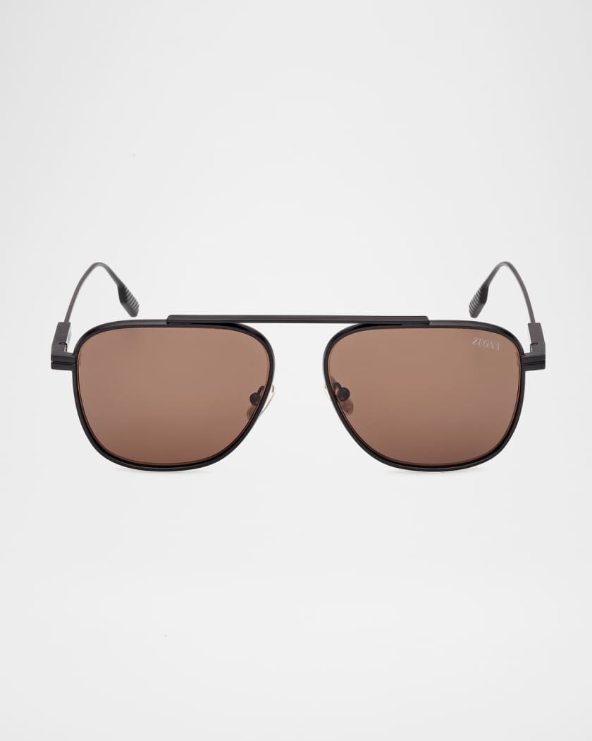 ZEGNA Orizzonte I Metal Navigator Sunglasses | Neiman Marcus