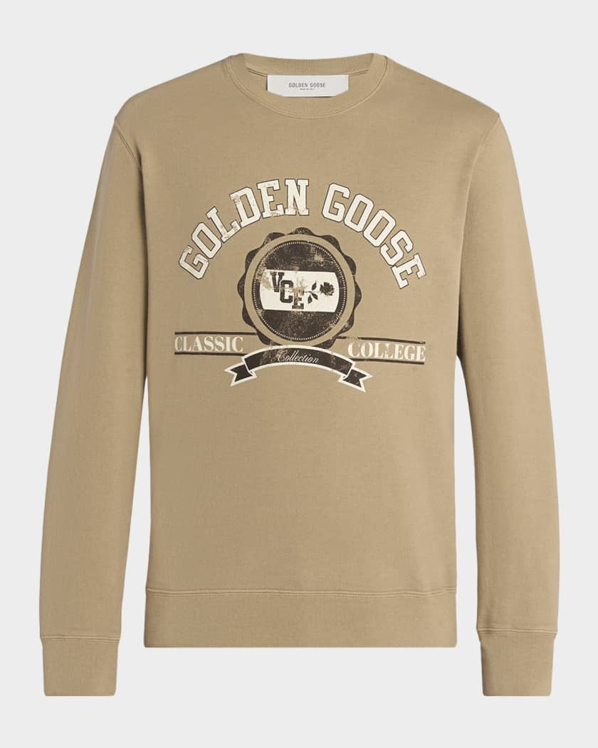 【GOLDEN 】JOURNY UNISEX CREW SWEAT Golden Goose Men's Journey Classic College Cotton Crewneck