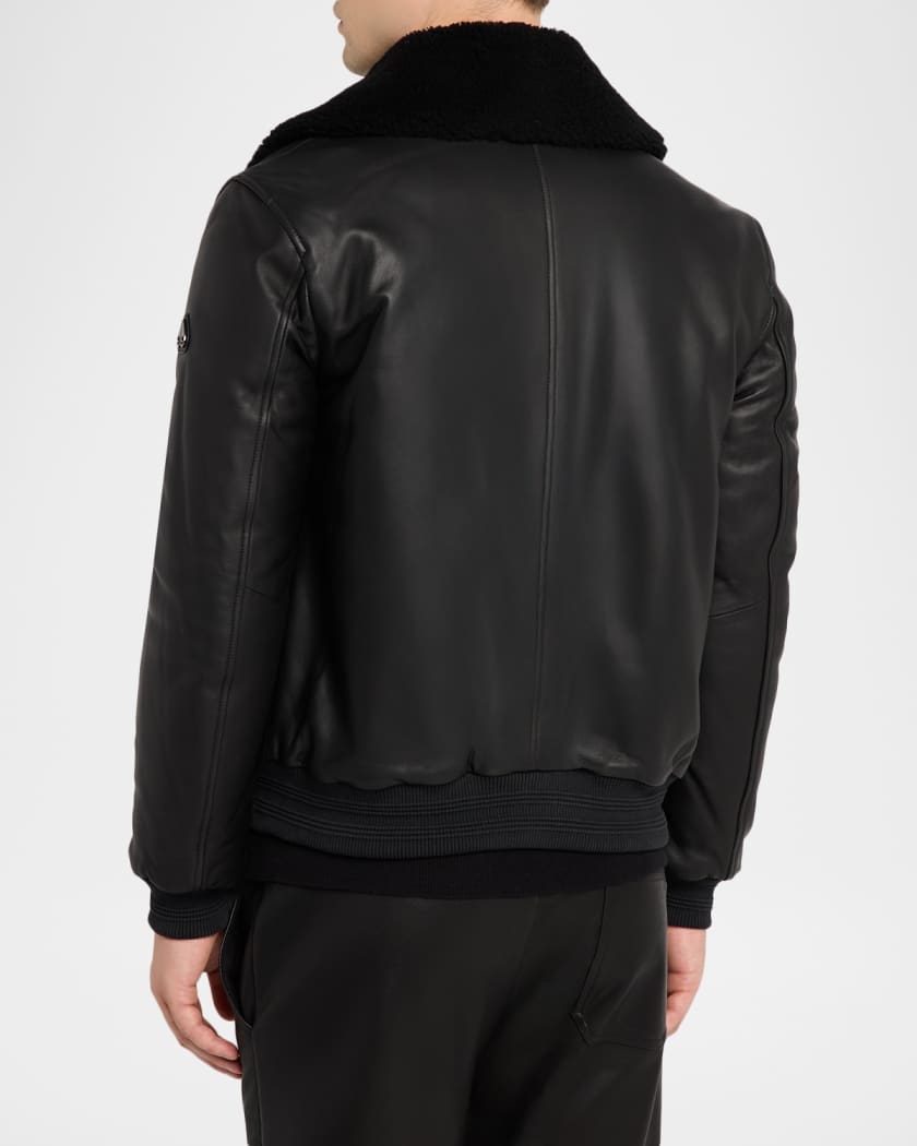Men's Toba Bomber Jacket with Shearling Collar