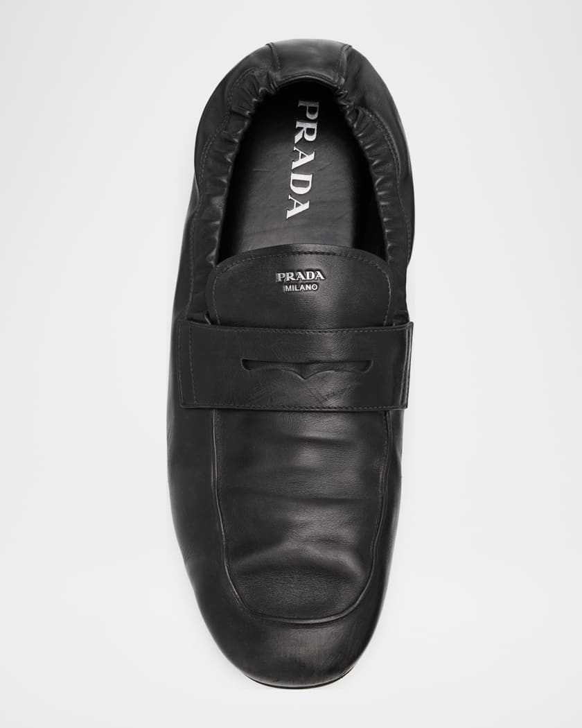 Prada Men's Analog Vitello 1 Leather Penny Loafers | Neiman Marcus