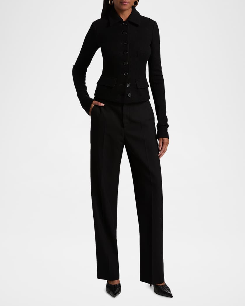 Dolce&Gabbana Tailored Boiled Wool Jacket | Neiman Marcus