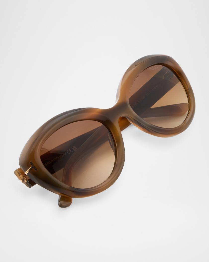 Tom Ford Brown Tortoiseshell Cat Eye Sunglasses new TOM FORD EYEWEAR Icon cat-eye tortoiseshell acetate  main image 4