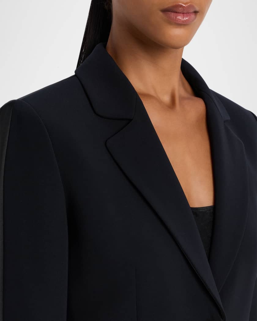 【EMPORIO ARMANI】NO COLLAR JACKET 281T Emporio Armani Zipped Leather Jacket | Black | FARFETCH