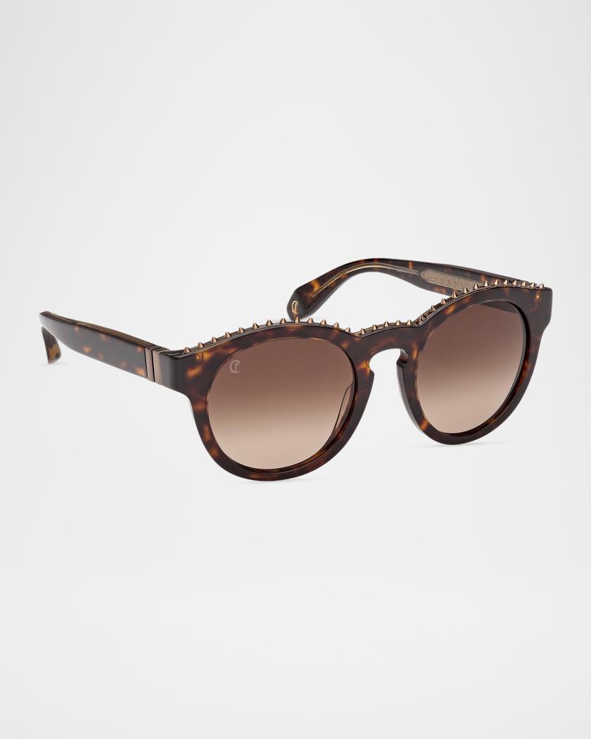 Christian Louboutin Anouk 53mm Round Sunglasses | Neiman Marcus display picture 2