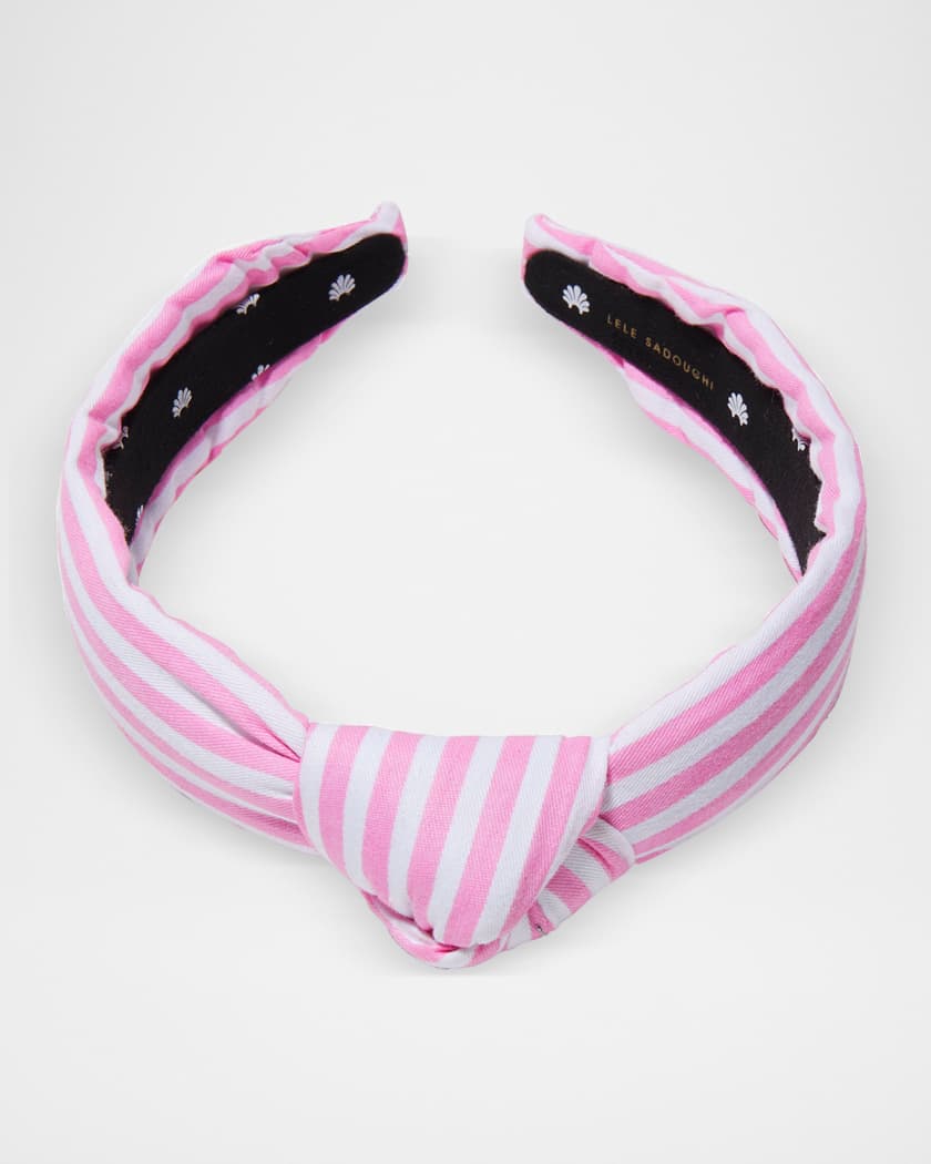 Slim Knotted Seersucker Headband