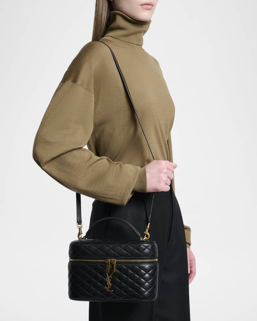 Gaby Large YSL Vanity Bag in Quilted Leather