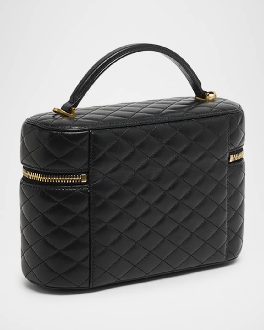 Gaby Large YSL Vanity Bag in Quilted Leather