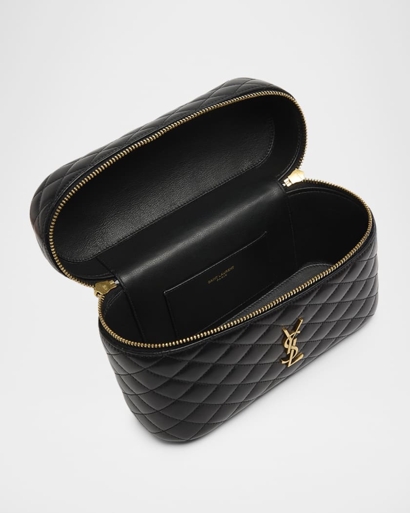 Gaby Large YSL Vanity Bag in Quilted Leather
